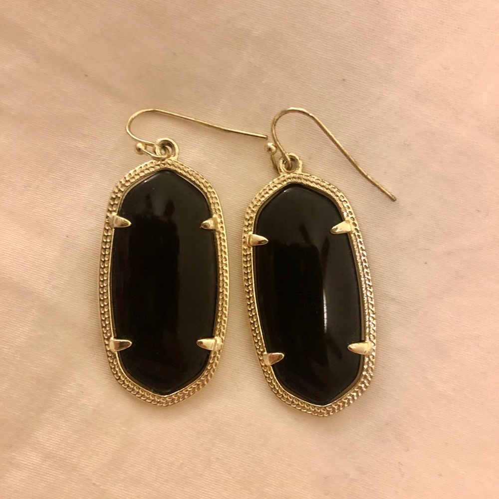 Kendra Scott Elle Gold And Black Earrings